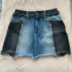 Carmar denim patchwork skirt size 27